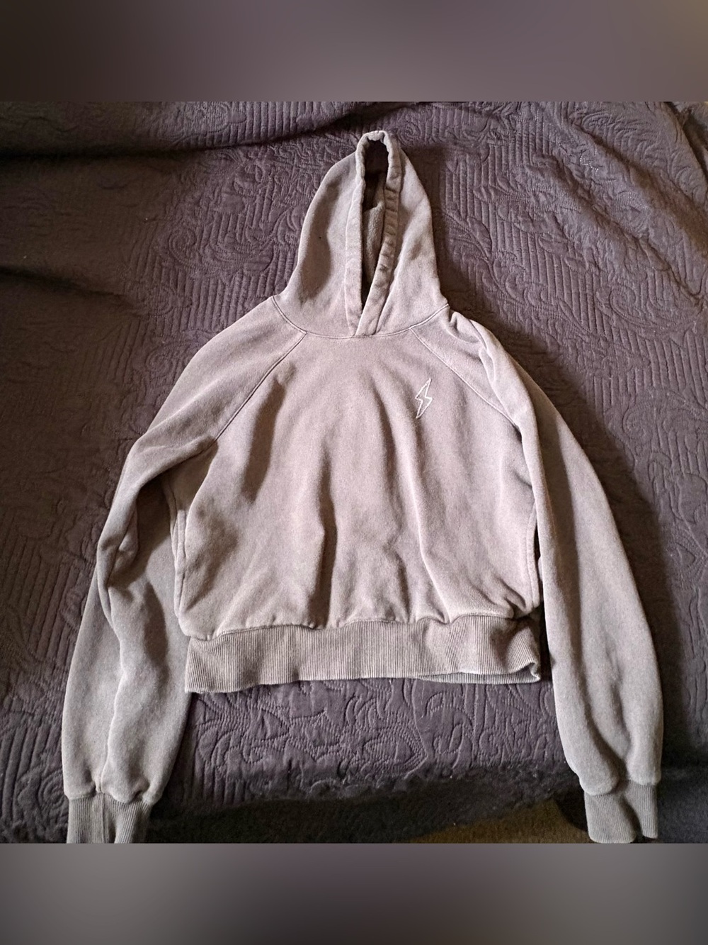 Marine Layer Taupe Hoodie with Lightning Detail Size Small